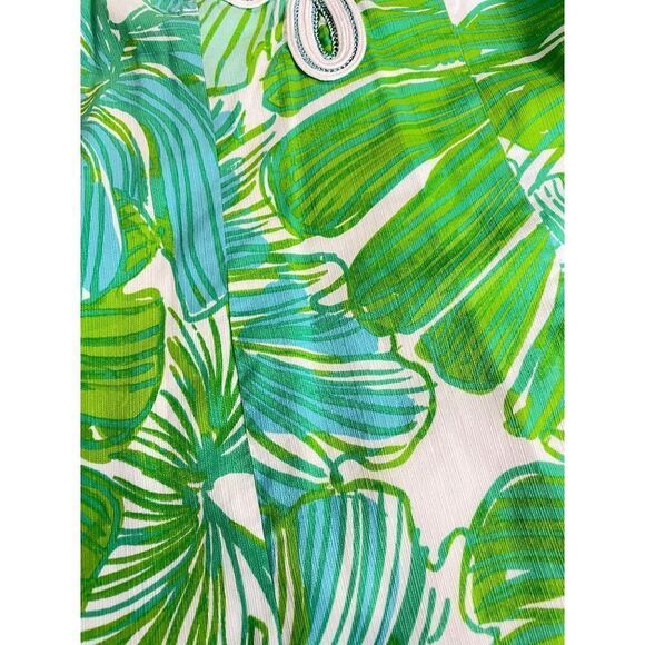 Lilly Pulitzer Green Sheen Fronds Placed Tessa Shift Dress Style 20055 Size 0 - Picture 7 of 7